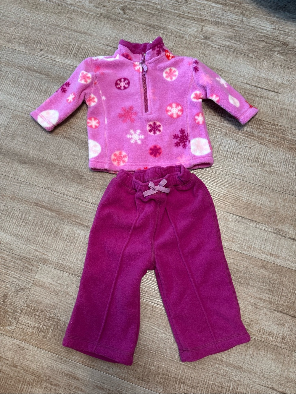 B.u.m Pink Fleece Top and Pants Set for Kids